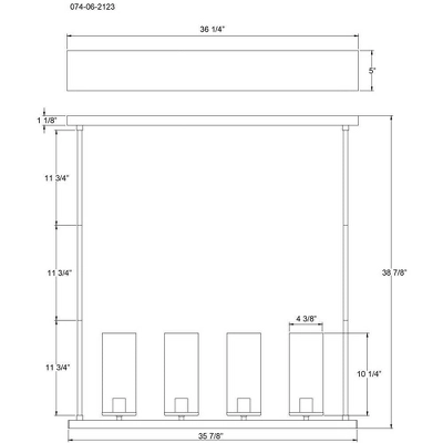 Lyndon Linear Chandelier Brass - Threshold™ 6 Lyndon Linear Chandelier Brass - Threshold™ - Image 4