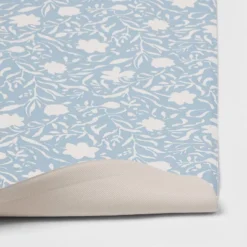 60" X 20" Floral Comfort Runner Mat Blue - Threshold™ -Threshold™ GUEST 6f9e8822 4bc9 4efa a40f b95c782d1456