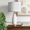 Large Assembled Tapered Glass Table Lamp (Includes LED Light Bulb) White - Threshold™ -Threshold™ GUEST 705992ab cd60 4dce ae3b 52de19f5cfa6