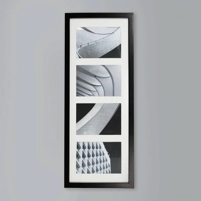 5" X 7" Thin Collage 4 Photos Frame Black - Threshold™: Modern Wall Decor, MDF Material, Glass Window 7 5" X 7" Thin Collage 4 Photos Frame Black - Threshold™: Modern Wall Decor, MDF Material, Glass Window - Image 5