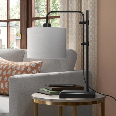 Knox Adjustable Shaded Table Lamp Black - Threshold™: Modern, In-Line Switch, ETL Listed 4 Knox Adjustable Shaded Table Lamp Black - Threshold™: Modern, In-Line Switch, ETL Listed - Image 2