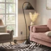Arc Neck Floor Lamp With Natural Shade Black (Includes LED Light Bulb) - Threshold™ -Threshold™ GUEST 729ae968 4f16 465c 8758 76ea5c18101e