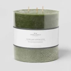 Pillar Candle Water Mint & Eucalyptus Green - Threshold™ -Threshold™ GUEST 758ed7d4 2bd7 4340 8e85 d3cb5afa8c79