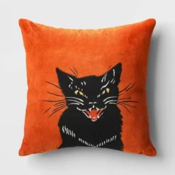 Fierce Cat Applique Cotton Velvet Square Halloween Throw Pillow - Threshold™ 11 Fierce Cat Applique Cotton Velvet Square Halloween Throw Pillow - Threshold™ -Threshold™ GUEST 75d286a9 5b9e 4de0 9d76 c71c6fcc15aa