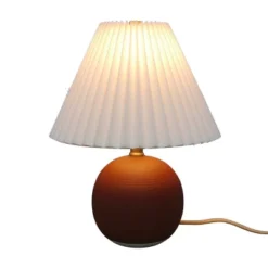 Oval Table Lamp With Pleated Shade (Includes LED Light Bulb) Red - Threshold™ Designed With Studio McGee -Threshold™ GUEST 763f0407 a81f 46e4 8c04 f88c91961159