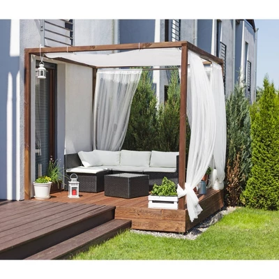 66"-120" Dual Mounted Indoor/Outdoor Tension Window Rod Light Gray - Threshold™ 5 66"-120" Dual Mounted Indoor/Outdoor Tension Window Rod Light Gray - Threshold™ - Image 3