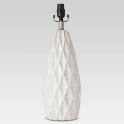Faceted Ceramic Large Lamp Base White - Threshold 9 Faceted Ceramic Large Lamp Base White - Threshold -Threshold™ GUEST 7b2627e8 f8a0 414b 98d0 40d1edd56162