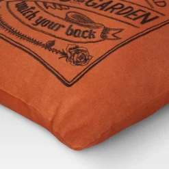 Embroidered Ghosts In The Garden Square Halloween Throw Pillow Orange - Threshold™ -Threshold™ GUEST 7fe9c97e 060c 4581 9e56 b04dbdf350b5