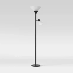 Mother Daughter Torchiere Floor Lamp Black With Glass Shade - Threshold™: Metal Body, ETL Listed, Dimmable 7 Mother Daughter Torchiere Floor Lamp Black With Glass Shade - Threshold™: Metal Body, ETL Listed, Dimmable -Threshold™ GUEST 839ee090 2ce6 4bfc 9dfe 742ef637c7f8