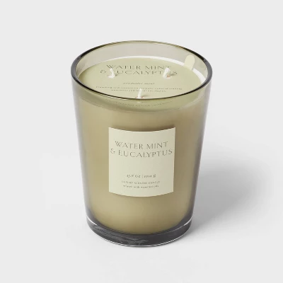 Colored Vase Glass With Dustcover Watermint And Eucalyptus Candle Green - Threshold™ 8 Colored Vase Glass With Dustcover Watermint And Eucalyptus Candle Green - Threshold™ - Image 6