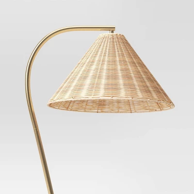 Gooseneck Floor Lamp With Natural Shade - Threshold™ 5 Gooseneck Floor Lamp With Natural Shade - Threshold™ - Image 3