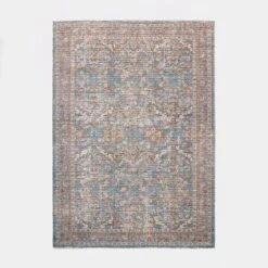 Persian Printed Poly/Wool Handmade Tufted Area Rug Blue/Brown - Threshold™ Designed With Studio McGee -Threshold™ GUEST 88aaab64 e435 4794 89f5 f8ef3dc6c8f7