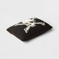 Oversize Skull And Crossbones Woven Cotton Lumbar Halloween Throw Pillow Black - Threshold™ -Threshold™ GUEST 89268acd 6c26 4c67 b7c0 0e18470219eb
