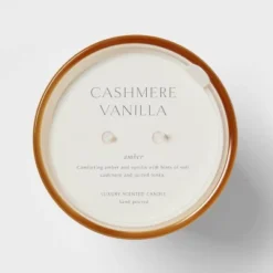 Colored Vase Glass With Dustcover Cashmere Vanilla Candle Ivory - Threshold™ -Threshold™ GUEST 8d091c5b bbc5 49dc 9739 323e5f4d7b9f