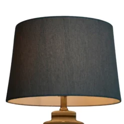 Large Linen Mod Drum Lampshade Gray - Threshold™: Slip Uno Fitter, No Assembly Required