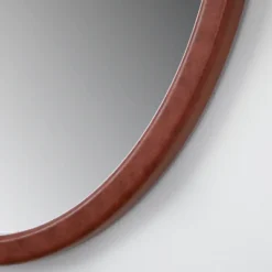24" X 30" Oval Faux Leather Mirror With Ring - Threshold™ Designed With Studio McGee