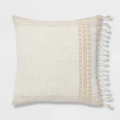 Square Woven Pattern Tassel Decorative Throw Pillow - Threshold™ -Threshold™ GUEST 8ff9a76b bdf8 42ae aaa4 92fc498cdd63