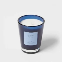 Colored Vase Glass With Dustcover Marine Moss Candle Blue - Threshold™ -Threshold™ GUEST 92ed5d27 7850 40ae bc3d 182e0d599d8a