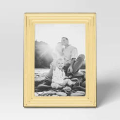 5"x7" Metal Table Picture Frame Plated Brass - Threshold™ -Threshold™ GUEST 932b39b1 14f1 4246 9a98 d90609618fd6