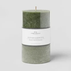 Pillar Candle Water Mint & Eucalyptus Green - Threshold™ -Threshold™ GUEST 9334b329 4ec4 4a9f a3e0 c2b1ff2ee7be
