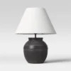 21.25"x17" Large Ceramic Table Lamp Black - Threshold™: Embossed Detail, No Assembly Required 1 21.25"x17" Large Ceramic Table Lamp Black - Threshold™: Embossed Detail, No Assembly Required -Threshold™ GUEST 9e2cb615 6ea4 4001 942b 2042251b2356