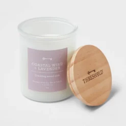 9oz Milky White Glass Woodwick Candle With Wood Lid And Stamped Logo Coastal Wind And Lavender - Threshold™ 5 9oz Milky White Glass Woodwick Candle With Wood Lid And Stamped Logo Coastal Wind And Lavender - Threshold™ -Threshold™ GUEST a3975729 5a1a 483b 9dda ac43a5a603c4