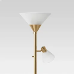 Mother Daughter Torchiere Floor Lamp With Glass Shade - Threshold™ -Threshold™ GUEST a48809c3 acfa 4da0 8f31 072801683c84