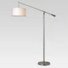 Cantilever Floor Lamp Nickel (Includes LED Light Bulb) - Threshold™: Adjustable, Swing Arm, ETL Listed -Threshold™ GUEST a6f8fb19 3759 4b03 9597 021360b22383