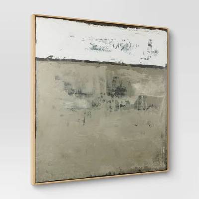 33"x33" Color Block Abstract Canvas Framed Art Neutrals - Threshold™ 4 33"x33" Color Block Abstract Canvas Framed Art Neutrals - Threshold™ - Image 2