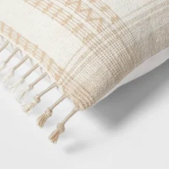 Square Woven Pattern Tassel Decorative Throw Pillow - Threshold™ -Threshold™ GUEST a812858b ff99 42c1 a68e 3b9b2395cf25