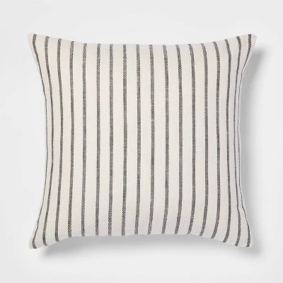 Oversized Cotton Striped Square Throw Pillow - Threshold™ 9 Oversized Cotton Striped Square Throw Pillow - Threshold™ - Image 7