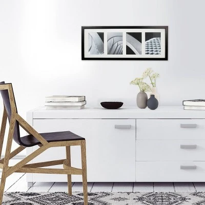 5" X 7" Thin Collage 4 Photos Frame Black - Threshold™: Modern Wall Decor, MDF Material, Glass Window 5 5" X 7" Thin Collage 4 Photos Frame Black - Threshold™: Modern Wall Decor, MDF Material, Glass Window - Image 3