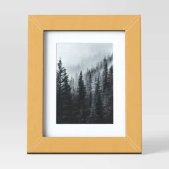 7" X 9" Matted To 5" X 7" Faux Leather Table Frame Light Brown - Threshold™ -Threshold™ GUEST ac02b7ea 48c0 439b 84d9 efa305a6dd20