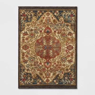 Floral Woven Medallion Persian Rug - Threshold 7 Floral Woven Medallion Persian Rug - Threshold - Image 5