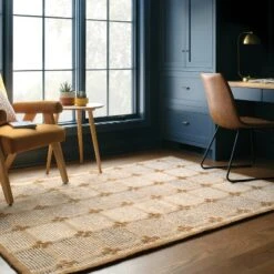 5'x7' Wool Handtufted Area Rug Tan - Threshold™