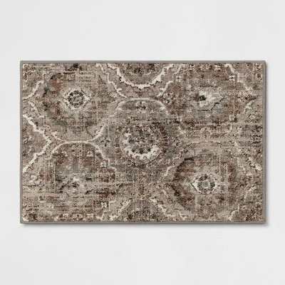 Bailey Companion Tile Print Accent Rug Tan - Threshold™ 6 Bailey Companion Tile Print Accent Rug Tan - Threshold™ - Image 4