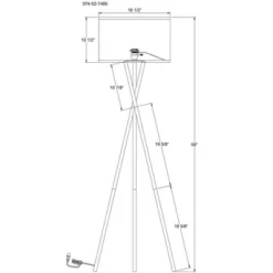 59"x18.5" Modern Tripod Floor Lamp Natural - Threshold™: Linen Shade, Metal Body, ETL Listed, 3-Way Switch -Threshold™ GUEST af2274ab cf92 46af 9c12 476a0f182fd4
