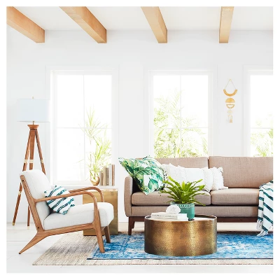 60"x16" Tripod Floor Lamp Oak Tone Wooden Finish - Threshold™: Elegant Standing Lighting, 3-Way Switch, UL Listed 7 60"x16" Tripod Floor Lamp Oak Tone Wooden Finish - Threshold™: Elegant Standing Lighting, 3-Way Switch, UL Listed - Image 5