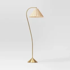 Gooseneck Floor Lamp With Natural Shade - Threshold™ 9 Gooseneck Floor Lamp With Natural Shade - Threshold™ -Threshold™ GUEST b1fa38ad 81d6 4be4 bf88 c44b8076131e 1