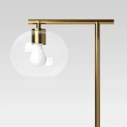 Brass Floor Lamp With Glass Shade - Threshold™: Modern Standing Light, ETL Listed, Metal Body -Threshold™ GUEST b20a9257 830a 4577 9d91 7edf2e209db0