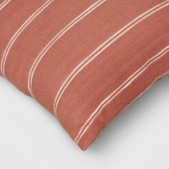 2pk Square Cotton Woven Stripe Throw Pillows Rust/Ivory- Threshold™ -Threshold™ GUEST b36d28b6 9dac 4c2a b02d 25b62fec5d1f