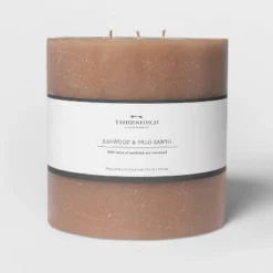 Pillar Ashwood And Palo Santo Candle Tan - Threshold™ -Threshold™ GUEST b374870b abe9 419f bde3 5d591c854d2a