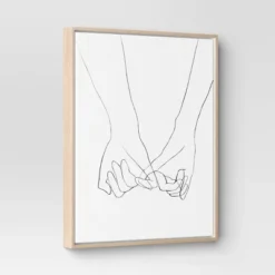 (Set Of 2) 16" X 20" Hands Framed Canvas - Threshold™: Modern Wall Art, Vertical Orientation, Sawtooth Back -Threshold™ GUEST b65dc3e8 10a5 47d8 baa6 4ef436a05510