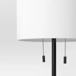 Reeded Metal Stick Lamp With Dual Socket Black (Includes LED Light Bulb) - Threshold™ -Threshold™ GUEST b7442996 e33d 4f96 9677 a48d42ef5a1d