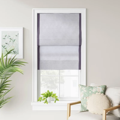 1pc Light Filtering Cordless Linen Blend Roman Window Shade Gray - Threshold™ 3 1pc Light Filtering Cordless Linen Blend Roman Window Shade Gray - Threshold™