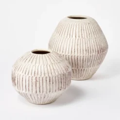Small Carved Cream Vase - Threshold™ Designed With Studio McGee -Threshold™ GUEST bf468da8 6a4d 4db6 9500 708e4ce7b4b5