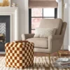 Checkerboard Pouf Mustard/Cream - Threshold™ -Threshold™ GUEST c00fc76e 5020 4659 99af b087aafdfb2a