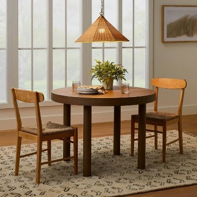 Tapered Rattan Ceiling Light Brown - Threshold™ Designed With Studio McGee 4 Tapered Rattan Ceiling Light Brown - Threshold™ Designed With Studio McGee - Image 2