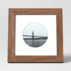 6" X 6" Matted To 4" X 4" Single Image Table Frame With Circle Brown - Threshold™: Polystyrene Material, Easel Back -Threshold™ GUEST c260a09d 5387 4101 a992 e37b4e6be806
