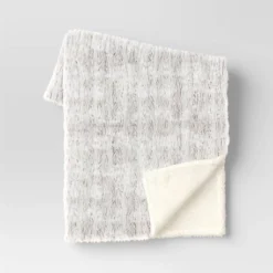 Tipped Snow Leopard Faux Fur Reversible Throw Blanket - Threshold™ -Threshold™ GUEST c303768f cfca 4ae0 bbca c059d0efc6f0